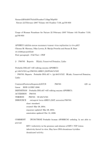 Usage of Human Famsbase for Nature 22 February 2007 Volume