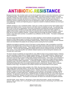 GYURE handout on Antibiotic Resistance