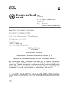 ECE/TRANS/WP.29/GRSP/2009/6 page 1 UNITED NATIONS E