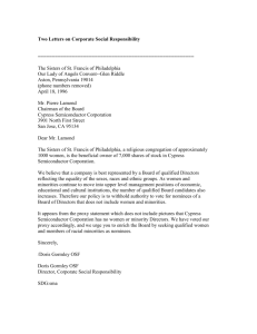Letter TJ Rogers Cypress semiconductor