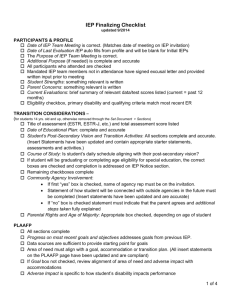 Supervisor IEP Checklist