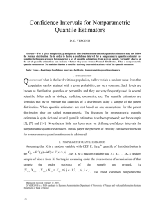 iii. creating confidence intervals for nonparametric quantile estimators