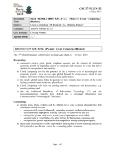 Proposed Revision of RESOLUTION GSC