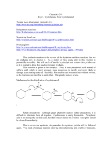 Week 6 Cyclohexene to Cyclohexane