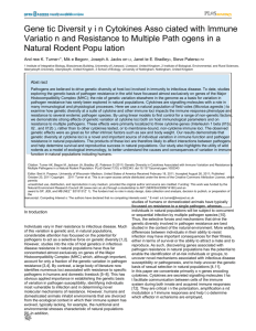 Gene tic Diversit y i n Cytokines Asso ciated with Immune Variatio n