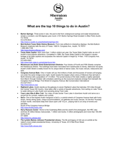 What are the top 10 things to do in Austin? Barton Springs