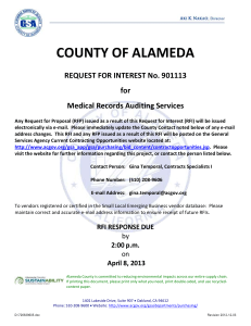RFI#901113 - Alameda County Government
