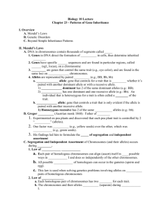 Biology 10 Lecture - El Camino College