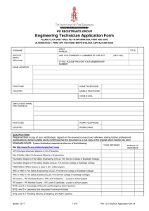 Membership Application Form - Institution of Fire Engineers