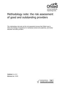 the risk assessment of good and outstanding providers