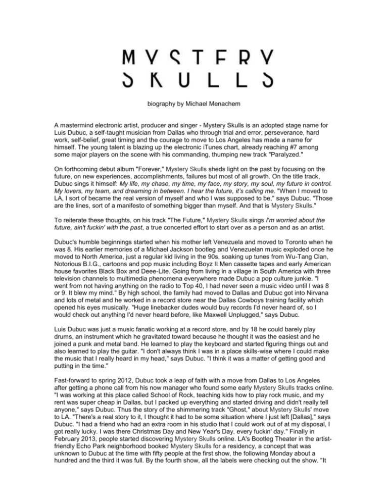 Mystery Skulls Bio WBR Press