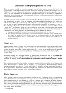 Encryption and Digital Signatures for CPT5