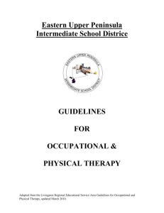 OT/PT Guidelines - Eastern Upper Peninsula ISD