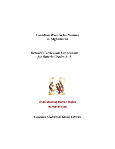 Ontario Curriculum Grades 4-8 - Canadian Women for Women in
