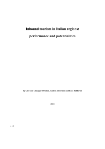 Inbound tourism in Italian regions