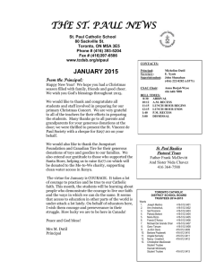 January Newsletter 2015 - Toronto Catholic District School Board