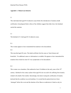 Inherited Prion Disease with the P102L mutation – an update of the