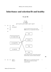Inheritance and selection/fit and healthy