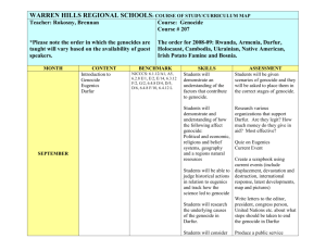 Genocide Curriculum Map - Warren Hills Regional School District