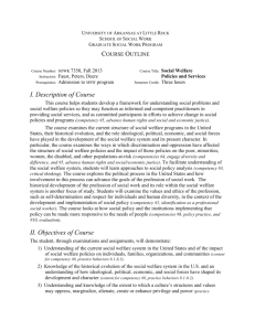 SOWK 7350 Social Welfare Policies and Services