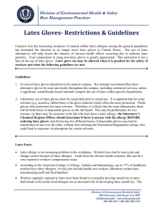 Latex Glove Use Restrictions - Environmental Health and Safety