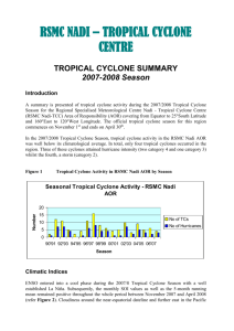 Tropical Cyclone Season Summary