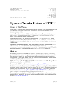 Hypertext Transfer Protocol -