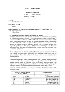 Oriel Sea Minerals Single Document