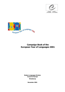 Campaign Book of the European Year of Languages 2001