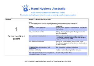 5 Moments - Hand Hygiene Australia
