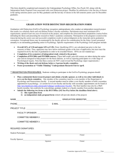 (This form should be completed and returned to the Undergraduate