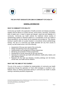 CEH Diploma information - Community Eye Health Institute