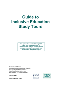 Inclusive Education Study Tours