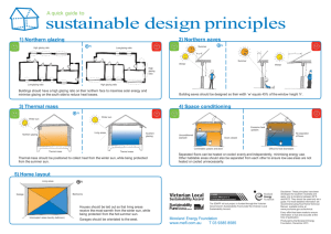 A quick guide to sustainable design principles 1) Northern glazing