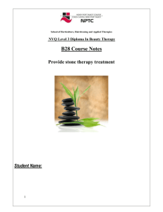 Section 1 – An Introduction to Stone therapy