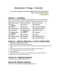 Mechanism of Evolution Unit Organizer - nnhsbiology