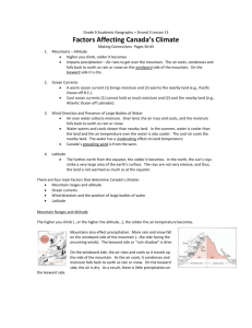 Lesson 13 - Climate Factors