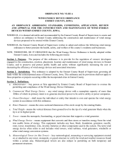 Emmet County Wind Energy Device Ordinance