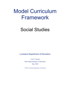 Components of the Model Curriculum Framework