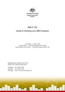 NMI P 100 Guide to Carrying out a 6B/0 Analysis