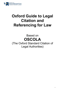 Oxford Referencing Guide - University of Wolverhampton