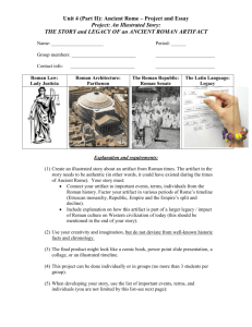 Unit 4 (Part II): Ancient Rome – Project and Essay