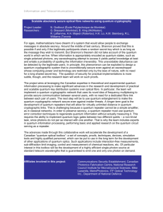 Scalable absolutely secure optical fibre networks using quantum