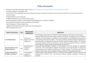 Policy documents