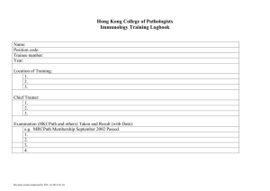 Immunology - The Hong Kong College of Pathologists