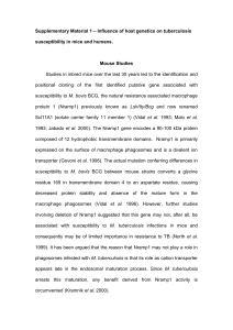 Supplementary Material 1 Influence of host genetics on tuberculosis