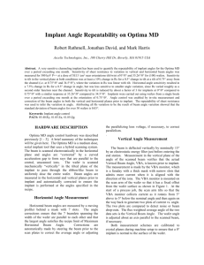 Results of the Angle Repeatability Implants