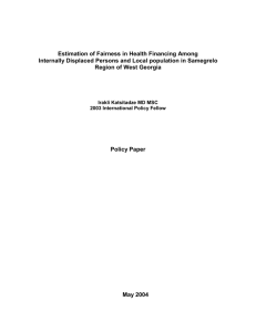 Estimation of Fairness in Health Financing Among