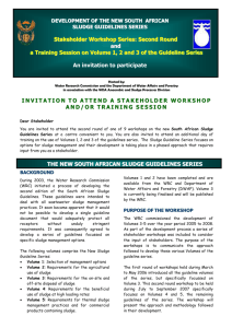 INVITATION TO A WORKSHOP: THE DEVELOPMENT OF