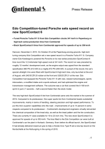 Press Release Edo Competition-tuned Porsche sets speed record